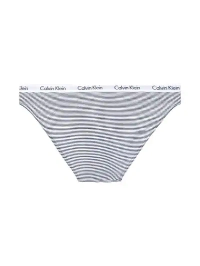 Shop Calvin Klein Striped Briefs - Blue