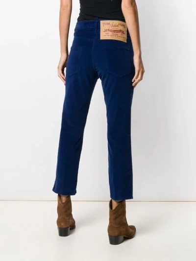 Shop Dsquared2 Cropped Corduroy Trousers In Blue