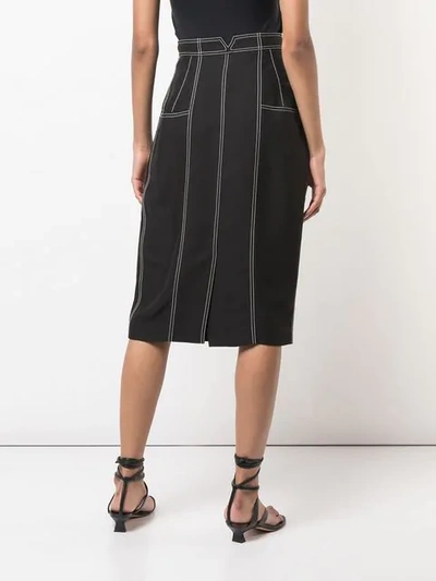 Shop Derek Lam Pegged Skirt With Pockets In Black