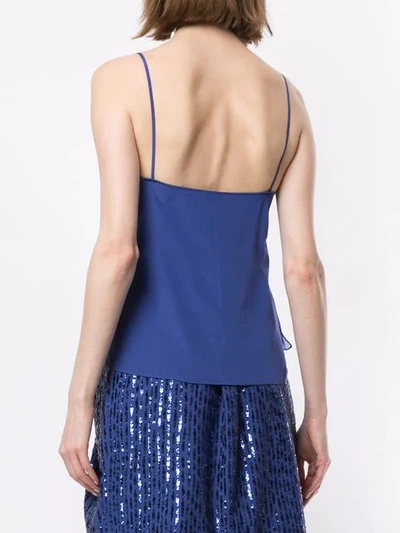 NINA RICCI SEQUINED CAMISOLE TOP - 蓝色