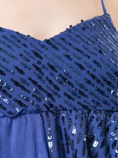 Shop Nina Ricci Sequined Camisole Top In Blue