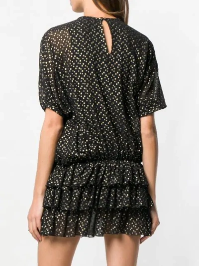 Shop Saint Laurent Fil Coupé Dress In Black ,gold