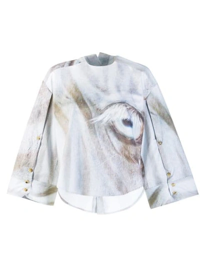 A.W.A.K.E. MODE REVERSED EYE PRINT SHIRT - 蓝色