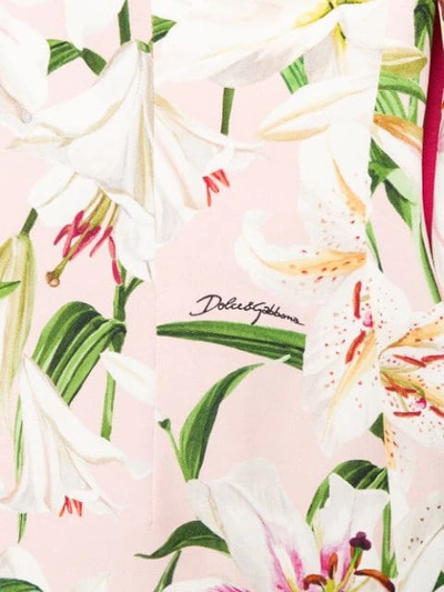 Shop Dolce & Gabbana Top Mit Lilien-print In Pink