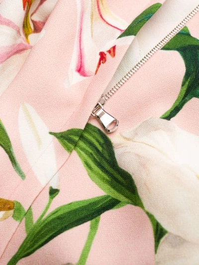 Shop Dolce & Gabbana Top Mit Lilien-print In Pink