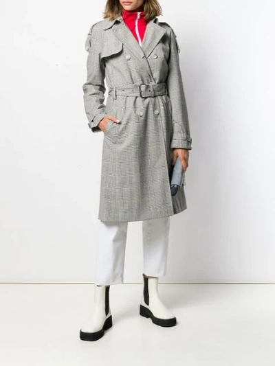 MICHAEL MICHAEL KORS CHECKED TRENCH COAT - 大地色