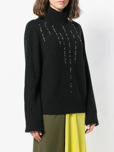 Shop Pinko Relief Embellished Jumper In Black