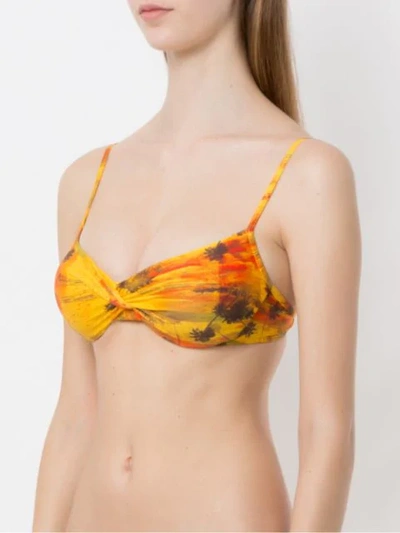 Shop Lygia & Nanny Wrap Style Bikini Top In Yellow