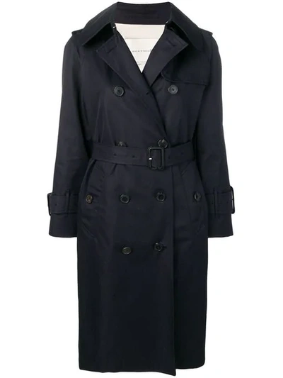 Shop Mackintosh Ink Cotton Trench Coat Lm-062bs In Blue