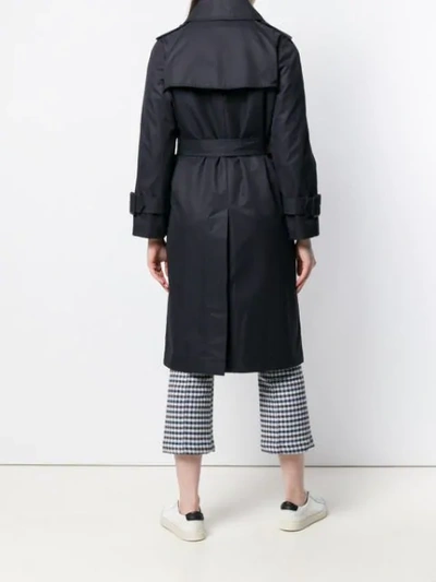 MACKINTOSH BELTED TRENCH COAT - 蓝色