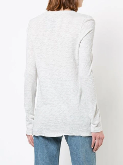 Shop Atm Anthony Thomas Melillo Destroyed Long Sleeve Tee - White