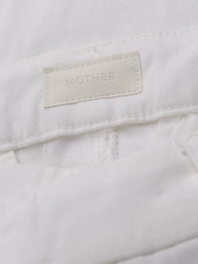MOTHER FRAYED CUFF TROUSERS - 白色