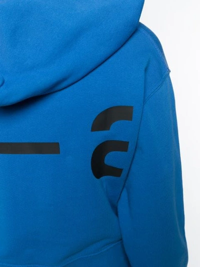 Shop Artica Arbox Cropped Logo Hoodie In Blue