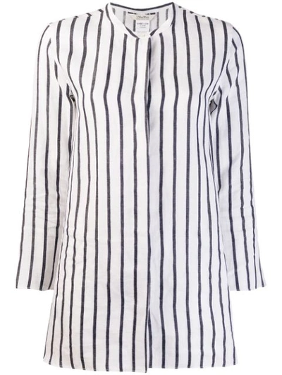 Shop Max Mara 's  Striped Tunic Shirt - White