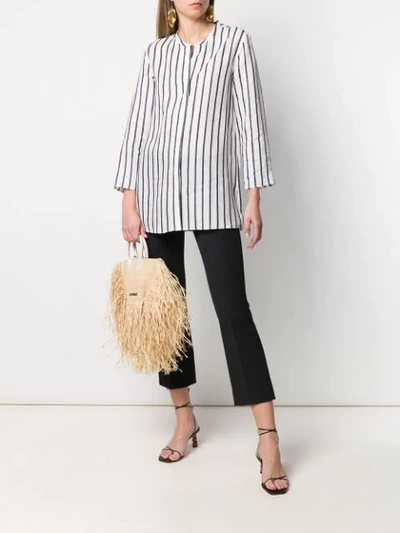 Shop Max Mara 's  Striped Tunic Shirt - White