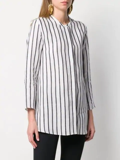 Shop Max Mara 's  Striped Tunic Shirt - White