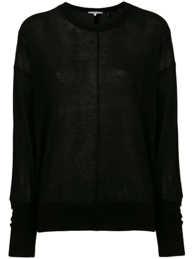 Shop Helmut Lang Centre Seam Sweater - Black