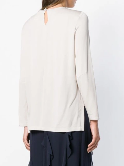 Shop Max Mara Basic Blouse In Grey