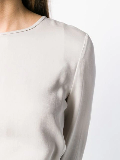 Shop Max Mara Basic Blouse In Grey