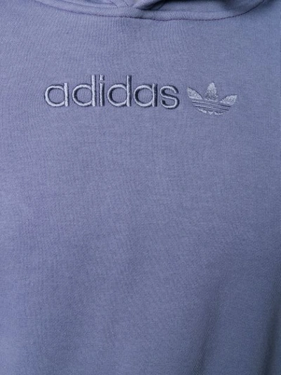 Shop Adidas Originals Coeeze Cropped Hoodie In Blue