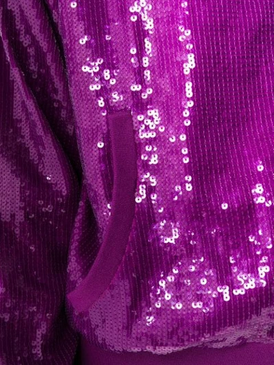 Shop Alberta Ferretti Sequins Embellished Bomber Jacket In Pink