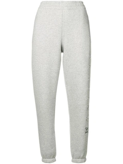 Shop Alexander Wang Platinum Track Pants In Grey