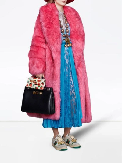 Shop Gucci Oversize Faux Fur Coat - 5155