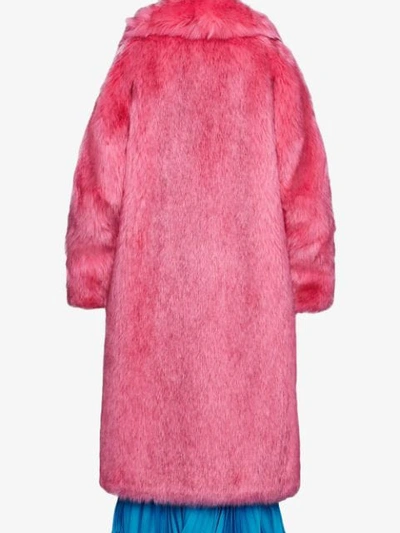 Shop Gucci Oversize Faux Fur Coat - 5155