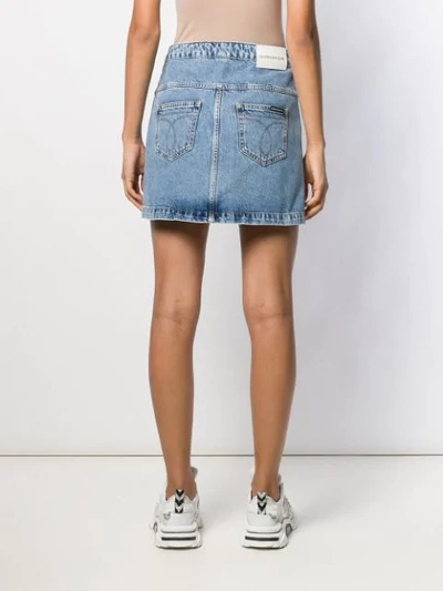 Shop Calvin Klein Jeans Est.1978 Denim Mini Skirt In 911 Everest Blue