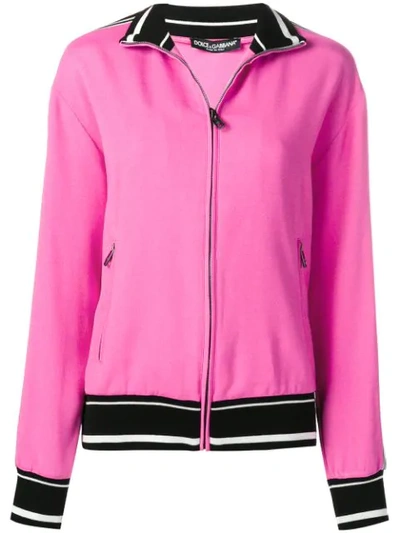 Shop Dolce & Gabbana 'l'amore E Bellezza' Bomber Jacket In Pink