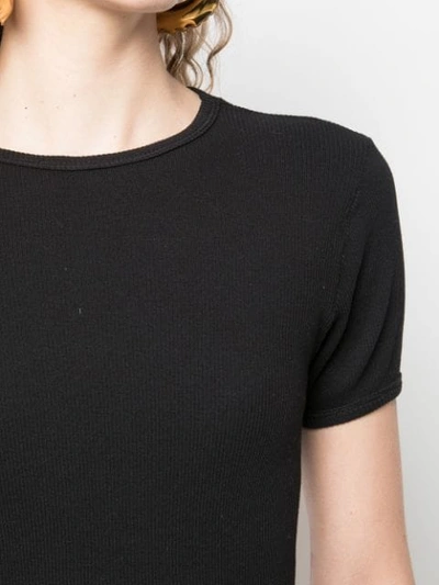 Shop Re/done Ribbed T-shirt In Black