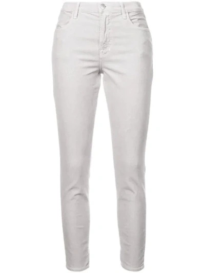 Shop J Brand Skinny Fit Corduroy Trousers In Grey