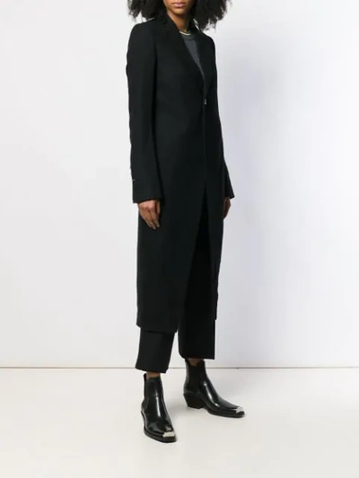 Shop Rick Owens Trench Coat In Black