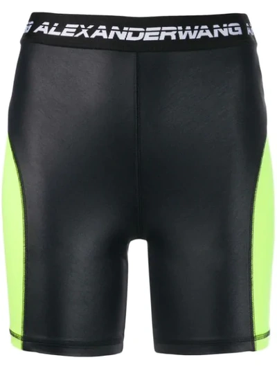 Shop Alexander Wang T Logo Cycling Shorts In Black