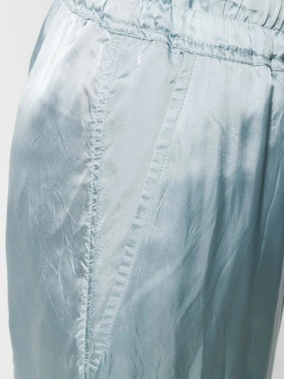 Shop Rick Owens Drop Crotch Cropped Trousers In Blue