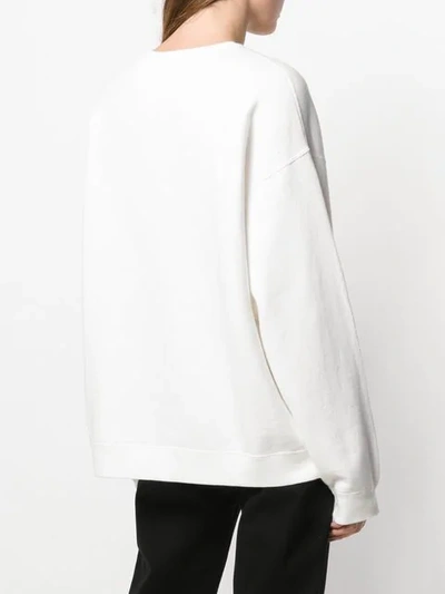 Shop R13 Eye Print Sweatshirt In White