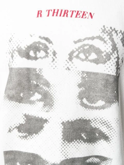 Shop R13 Eye Print Sweatshirt In White