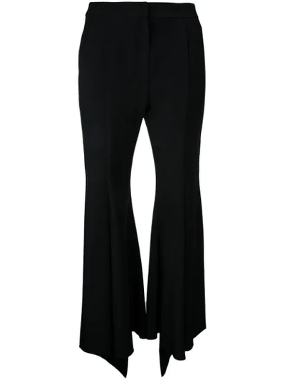 Shop Goen J Crop Flared Trousers In Black