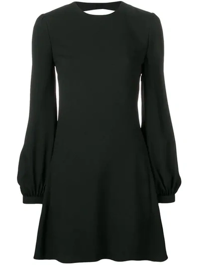 Shop Saint Laurent Short Open Back Dress In Black