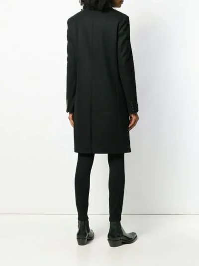 Shop Calvin Klein Single-breasted Coat In Black