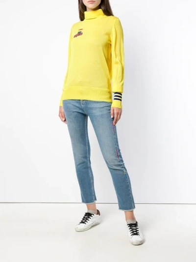 Shop Mira Mikati Turtleneck Sweater - Yellow