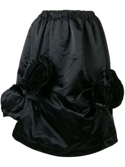 Shop Comme Des Garçons Corsage Detail Skirt - Black