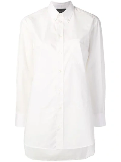 Shop Emporio Armani Button Down Shirt In White