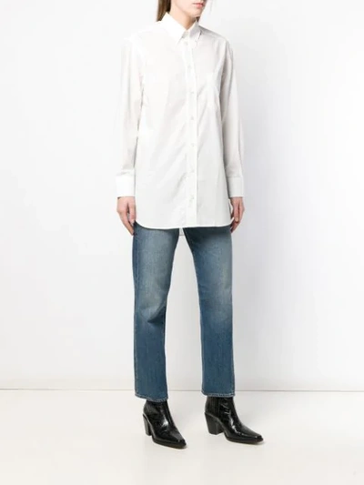 Shop Emporio Armani Button Down Shirt In White