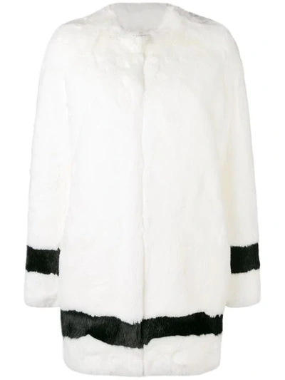 Shop La Seine & Moi Petra Faux-fur Coat In White