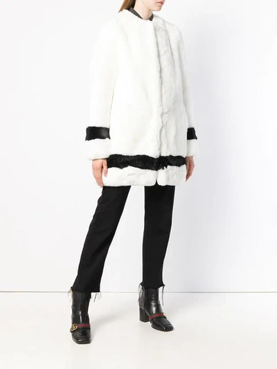 Shop La Seine & Moi Petra Faux-fur Coat In White