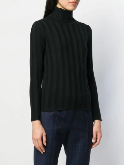 PHILO-SOFIE RIBBED KNIT SWEATER - 黑色