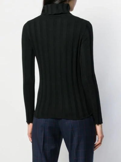 PHILO-SOFIE RIBBED KNIT SWEATER - 黑色