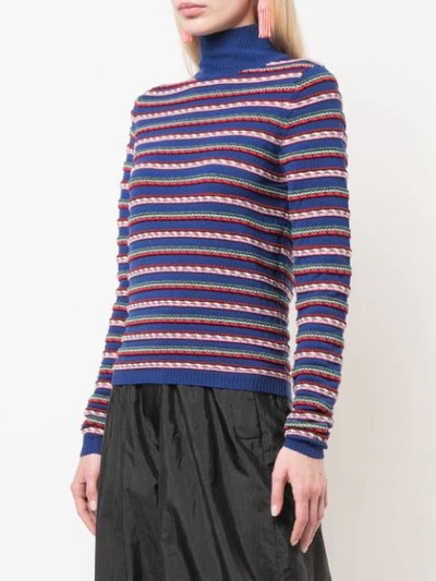 Shop Rosie Assoulin Striped Sweater In 411-royal