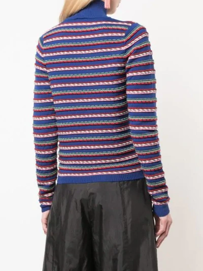 Shop Rosie Assoulin Striped Sweater In 411-royal